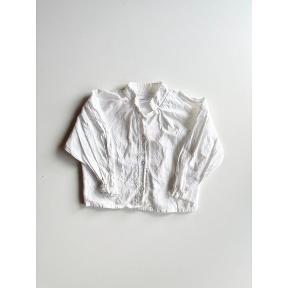 Vintage Other - Vintage Baby Girls' NOSENBERG OF NORWAY White Button Up Shirt, Size 80 (12-18M)